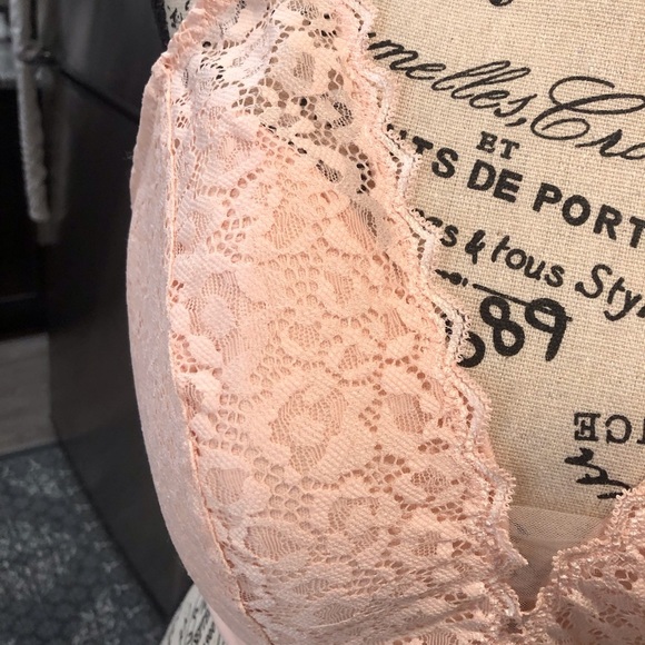 Auden 1X Lightly Lined Bralette Pink Lace Full Coverage Bra Wire Free - Picture 3 of 6